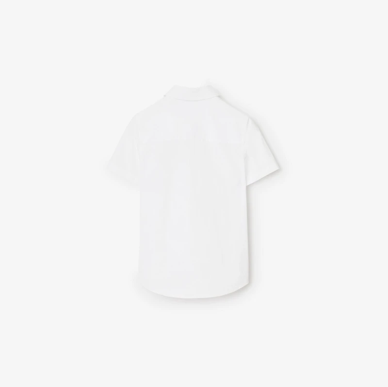 Stretch Cotton Shirt in White | Burberry® Official