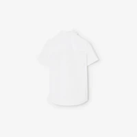 Stretch Cotton Shirt in White | Burberry® Official
