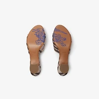 Check Sloane Mules​ in Light beige - Women | Burberry® Official