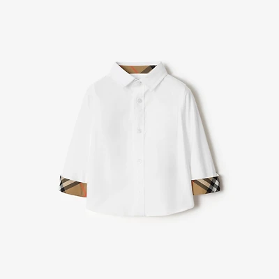 Cotton Oxford Shirt in White | Burberry® Official