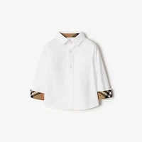 Cotton Oxford Shirt in White | Burberry® Official