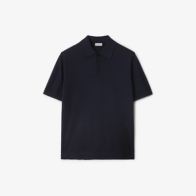 Cotton Polo Shirt in Navy - Men | Burberry® Official