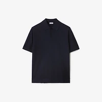 Cotton Polo Shirt in Navy - Men | Burberry® Official
