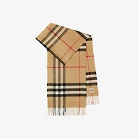 Check Cashmere Scarf in Archive beige | Burberry® Official