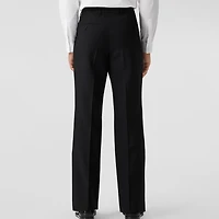 Classic Fit Wool Mohair Tailored Trousers in Black - Men | Burberry® Official