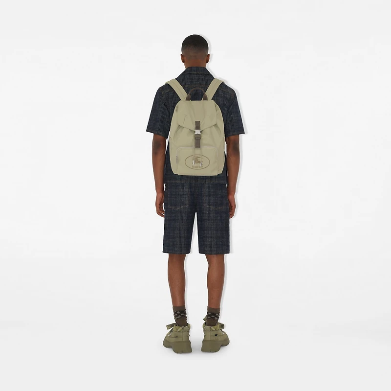 Orkney Flap Backpack in Light hunter - Men, Nylon, Technical | Burberry® Official