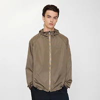 Checker-tape Nylon Hooded Jacket in Clay brown - Men | Burberry® Official