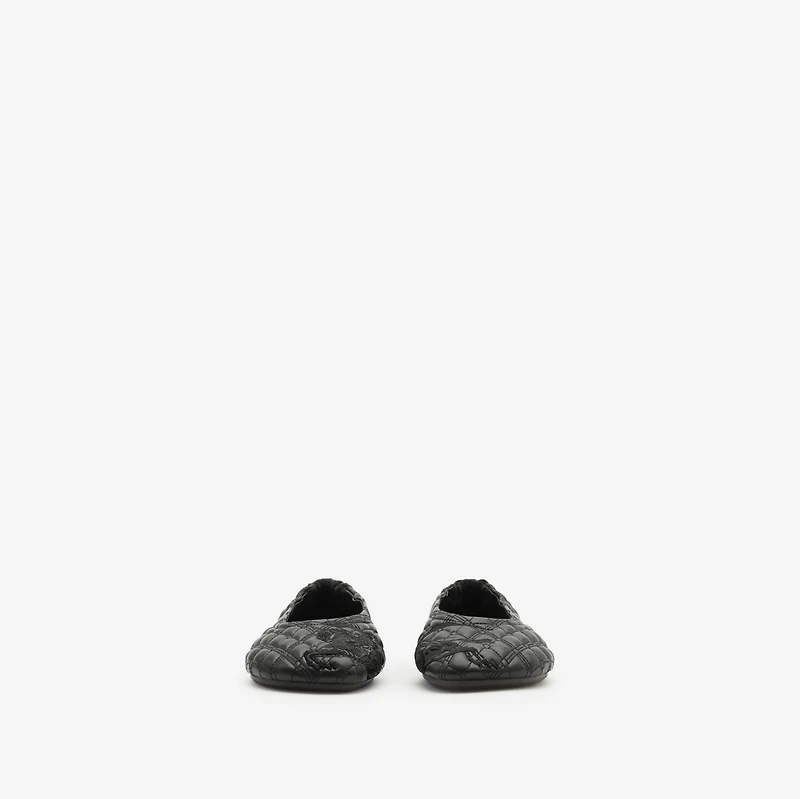 Leather Sadler Ballerinas in Black - Women | Burberry® Official