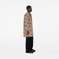 Long Reversible Gabardine Car Coat in Flax - Men, Cotton | Burberry® Official