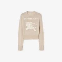 EKD Cotton Wool Sweater in Easel beige - Women, Lace | Burberry® Official