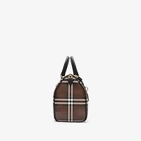 Medium Check Bowling Bag in Chocolate brown - Women | Burberry® Official