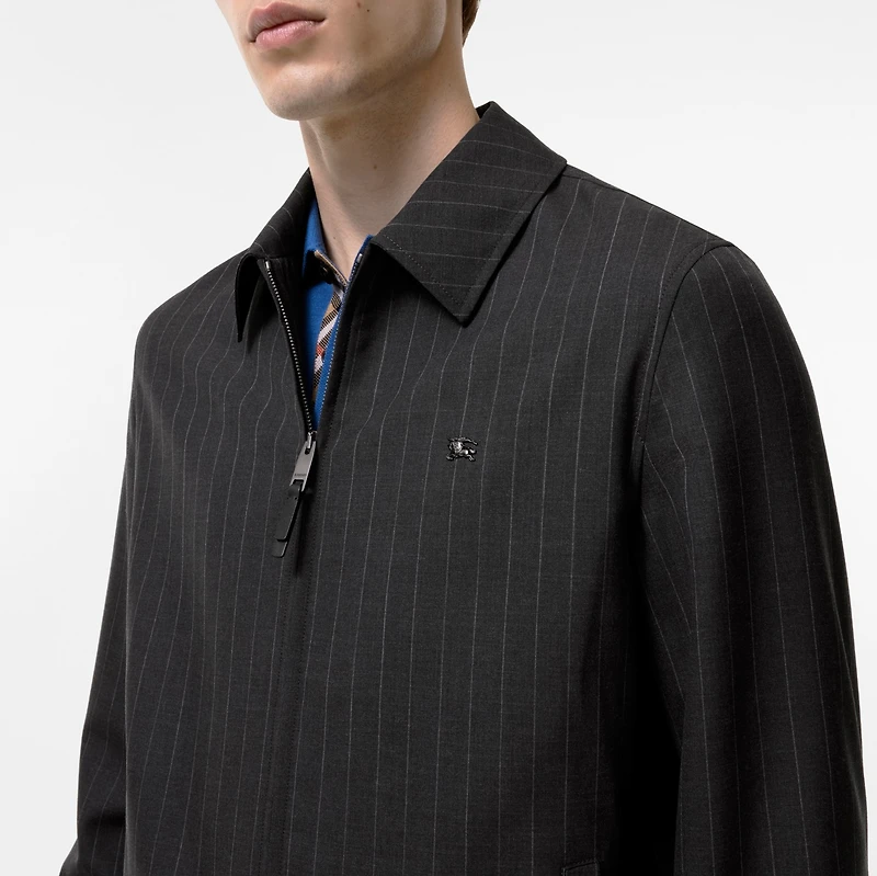 Wool Bloomsbury Track Jacket in Iron grey - Men | Burberry® Official