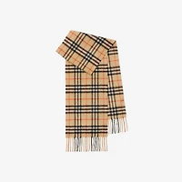Check Cashmere Scarf in Sand - Children | Burberry® Official