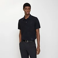 Check Wool Polo Shirt in Silhouette blue - Men | Burberry® Official