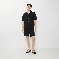 Check Cotton Voile Shorts in Black - Men | Burberry® Official