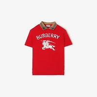 EKD Cotton Piqué Polo Shirt in Pillar red | Burberry® Official