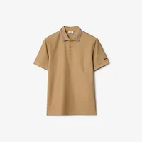 Cotton Polo Shirt in Camel - Men | Burberry® Official