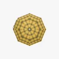 Check Folding Umbrella in Pear yellow | Burberry® Official