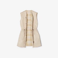 Quilted Nylon Walby Warmer in Stone beige - Women | Burberry® Official