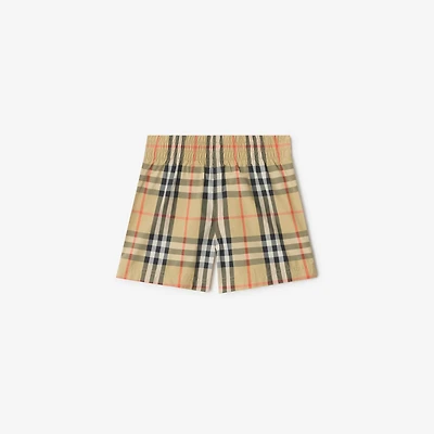 Check Swim Shorts in Sand beige | Burberry® Official