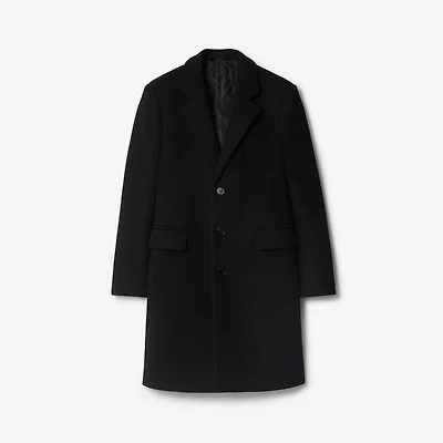Wool Tailored Coat in Black - Men | Burberry® Official