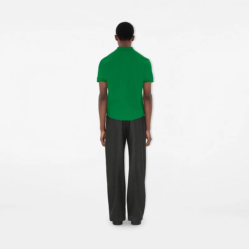 Cotton Polo Shirt in Leaf green - Men | Burberry® Official