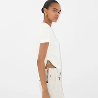Festival Cotton T-shirt in Chalk - Women | Burberry® Official