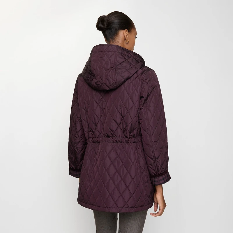Quilted Nylon Parka in Wine red - Women | Burberry® Official