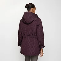 Quilted Nylon Parka in Wine red - Women | Burberry® Official