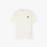 Knight Cotton T-shirt in Chalk white - Men | Burberry® Official