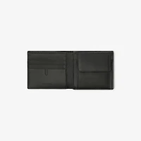 City Check Bifold Coin Wallet in Navy - Men, Technical, Cotton | Burberry® Official