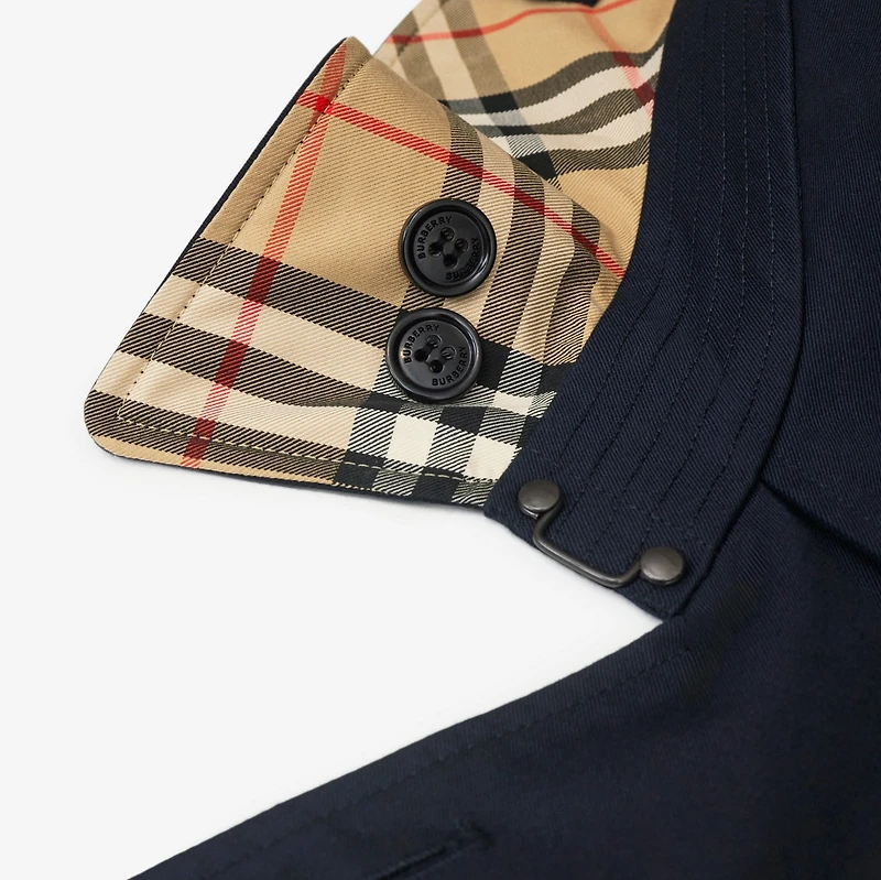 Mid-length Kensington Heritage Trench Coat in Coal blue - Women, Cotton Gabardine | Burberry® Official