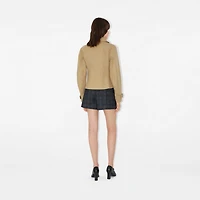 Cropped Cotton Trench Jacket in Flax - Women | Burberry® Official
