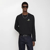 Long-sleeve Sleeping Knight Cotton T-shirt in Black - Men | Burberry® Official