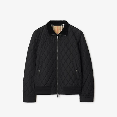 Quilted Nylon Jacket in Black - Men | Burberry® Official