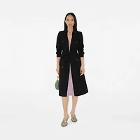 Long Kensington Heritage Trench Coat in Black - Women, Cotton Gabardine | Burberry® Official