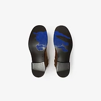 Waxed Suede Ledger Boots​​ in Boat brown - Men | Burberry® Official