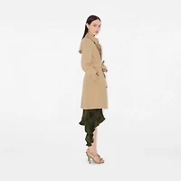 Mid-length Chelsea Heritage Trench Coat in Honey - Women, Cotton Gabardine | Burberry® Official