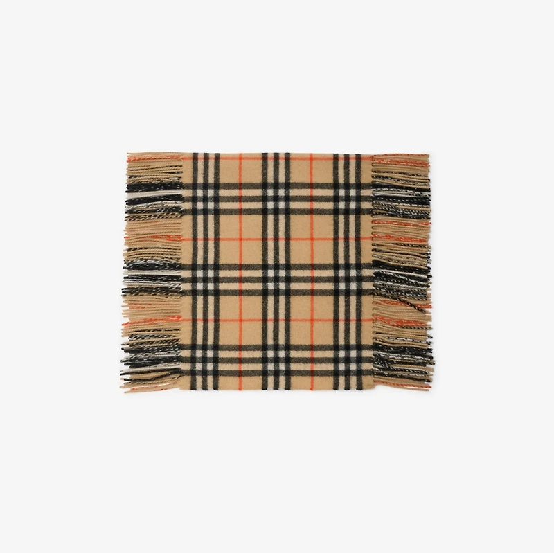 Check Cashmere Happy Scarf in Sand | Burberry® Official