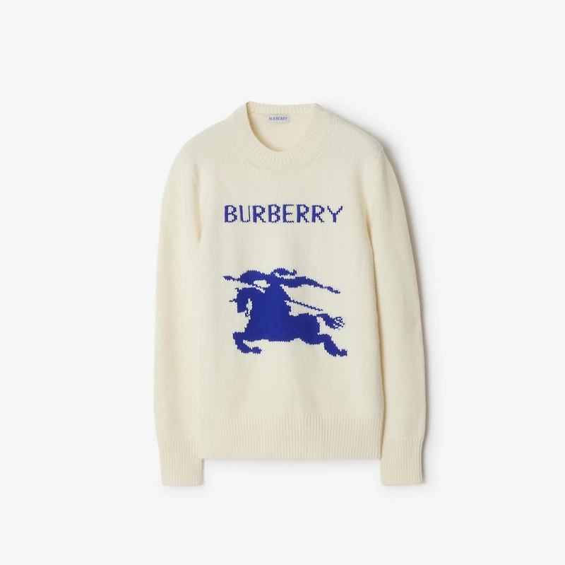 EKD Wool Cashmere Sweater in Off white - Women | Burberry® Official