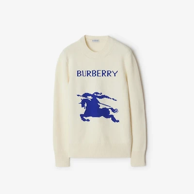 EKD Wool Cashmere Sweater in Off white - Women | Burberry® Official