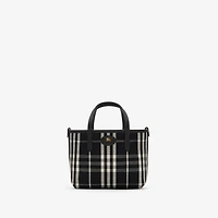 Mini Reversible Bloomsbury Tote​ in Black/calico beige - Women | Burberry® Official