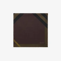 Check Cashmere Silk Scarf in Truffle brown | Burberry® Official