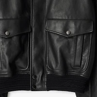 Leather Bomber Jacket in Black - Men | Burberry® Official