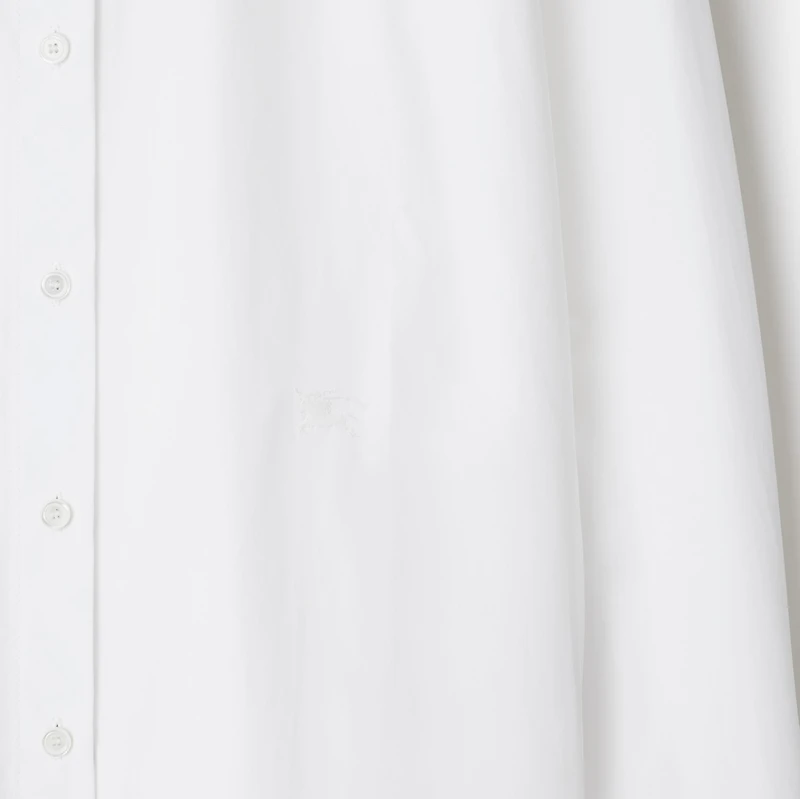 Regular Fit Cotton Poplin Shirt in White - Women | Burberry® Official