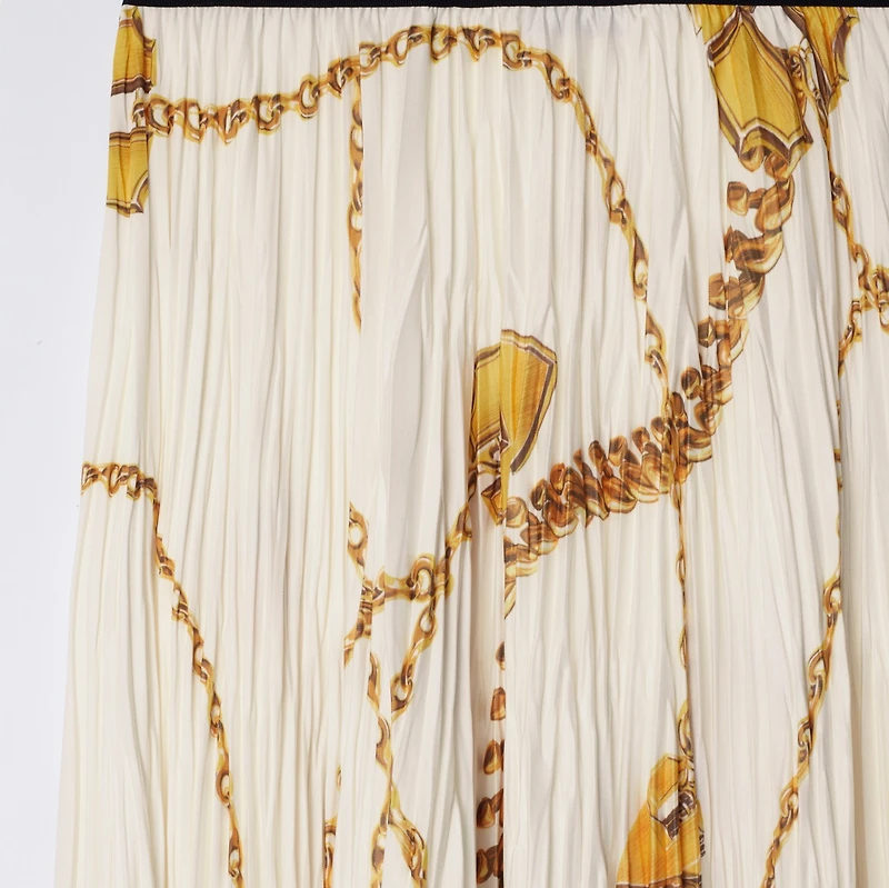 Shield Hardware Jersey Skirt in White/gold - Women | Burberry® Official