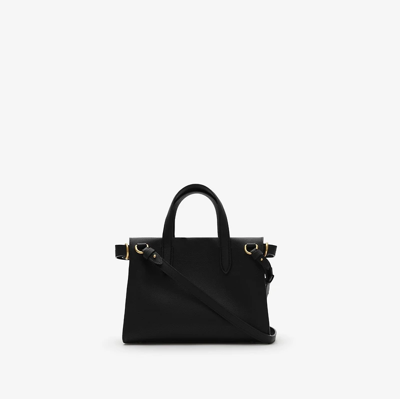 Mini Cotswolds Check Tote in Black - Women, Leather | Burberry® Official