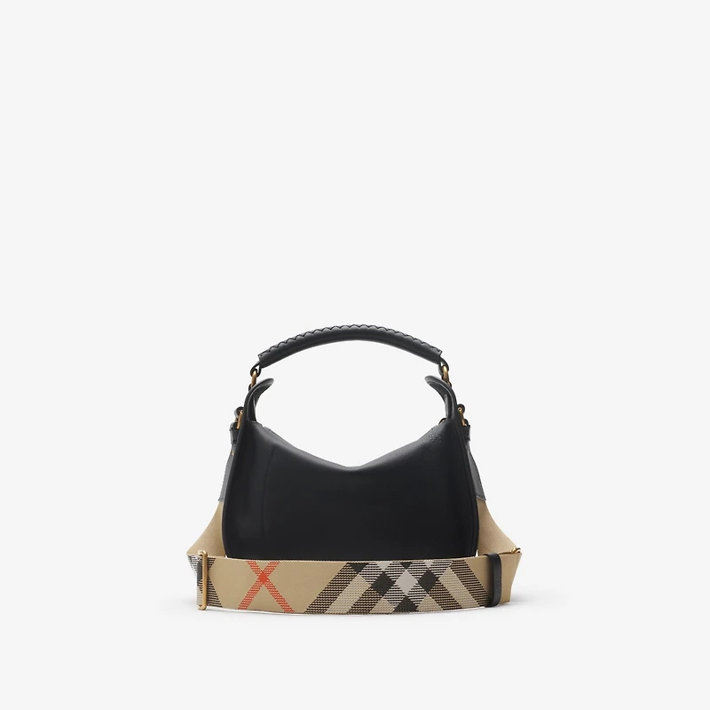 Small B Clip Messenger Bag in Black - Women, Leather | Burberry® Official