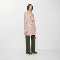 Short Tropical Gabardine Kensington Trench Coat in Pale sugar pink - Women | Burberry® Official