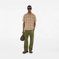 Check Cotton Polo Shirt in Broom brown - Men | Burberry® Official